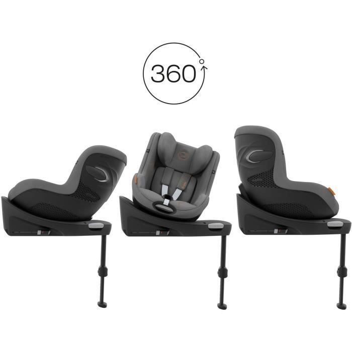 Silla de coche Cybex Sirona G Gold - De 61 a 105 cm - Desde el nacimiento hasta los 19 kg - De 3 meses a 4 años - Gris lava