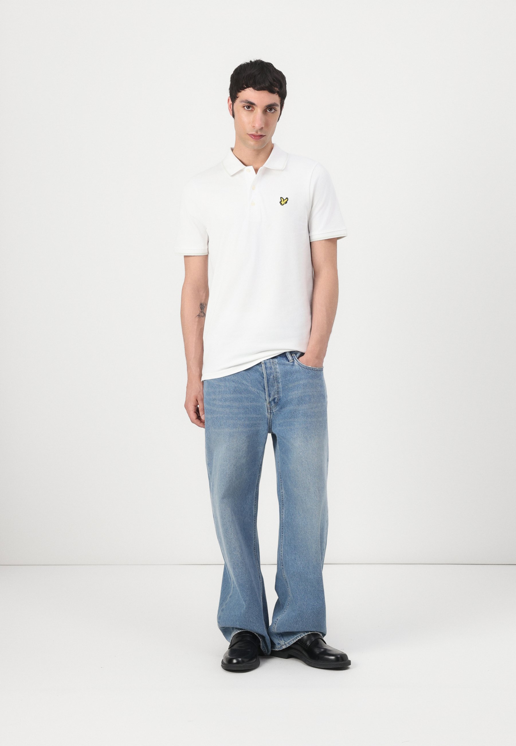 Lyle & Scott TIP - Poloshirt - wit/zachte matcha