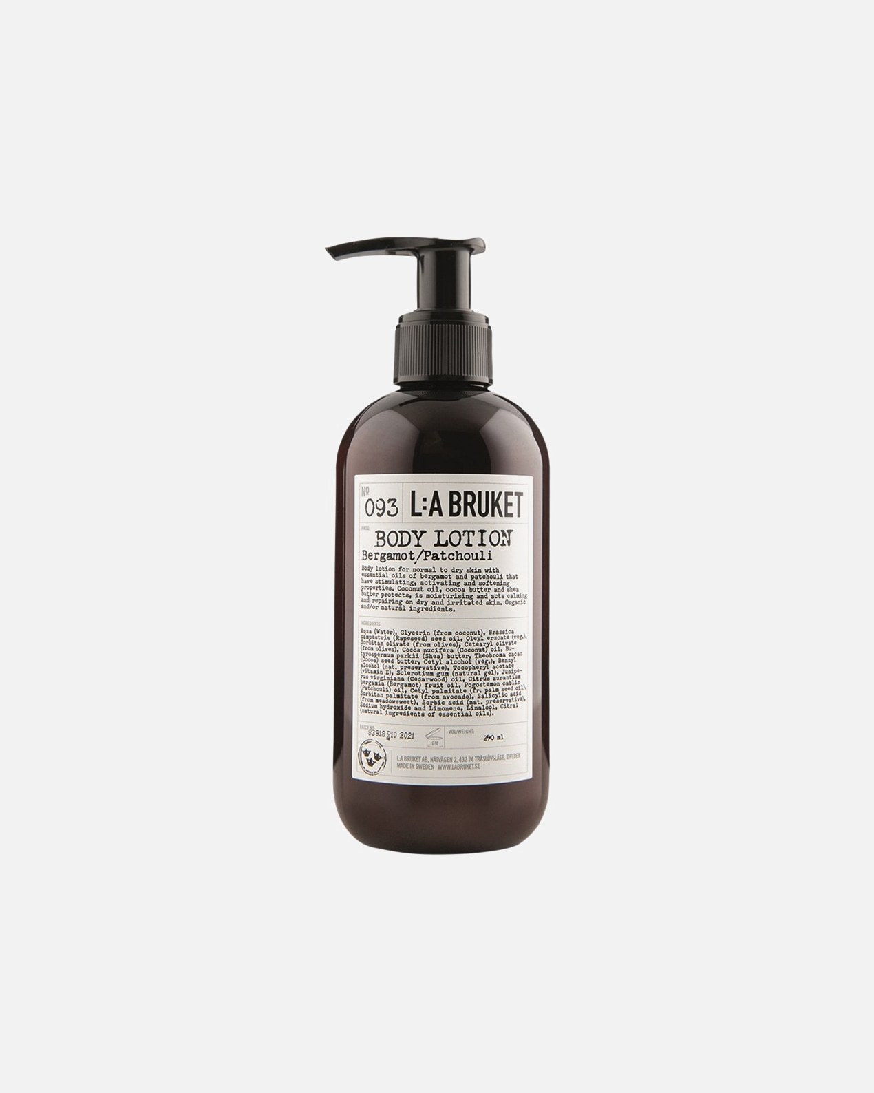 L:A BRUKET Losion za tijelo 093 Losion za tijelo Bergamota/pačuli – 240 ml