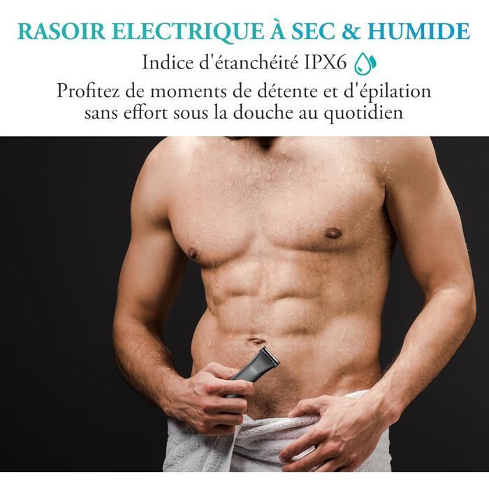 Men's Body Trimmer, Men's Intimate Trimmer, 100-Minute Battery Life, Type-C Electric Body Shaver, Waterproof Wet & Dry Intimate Shaver