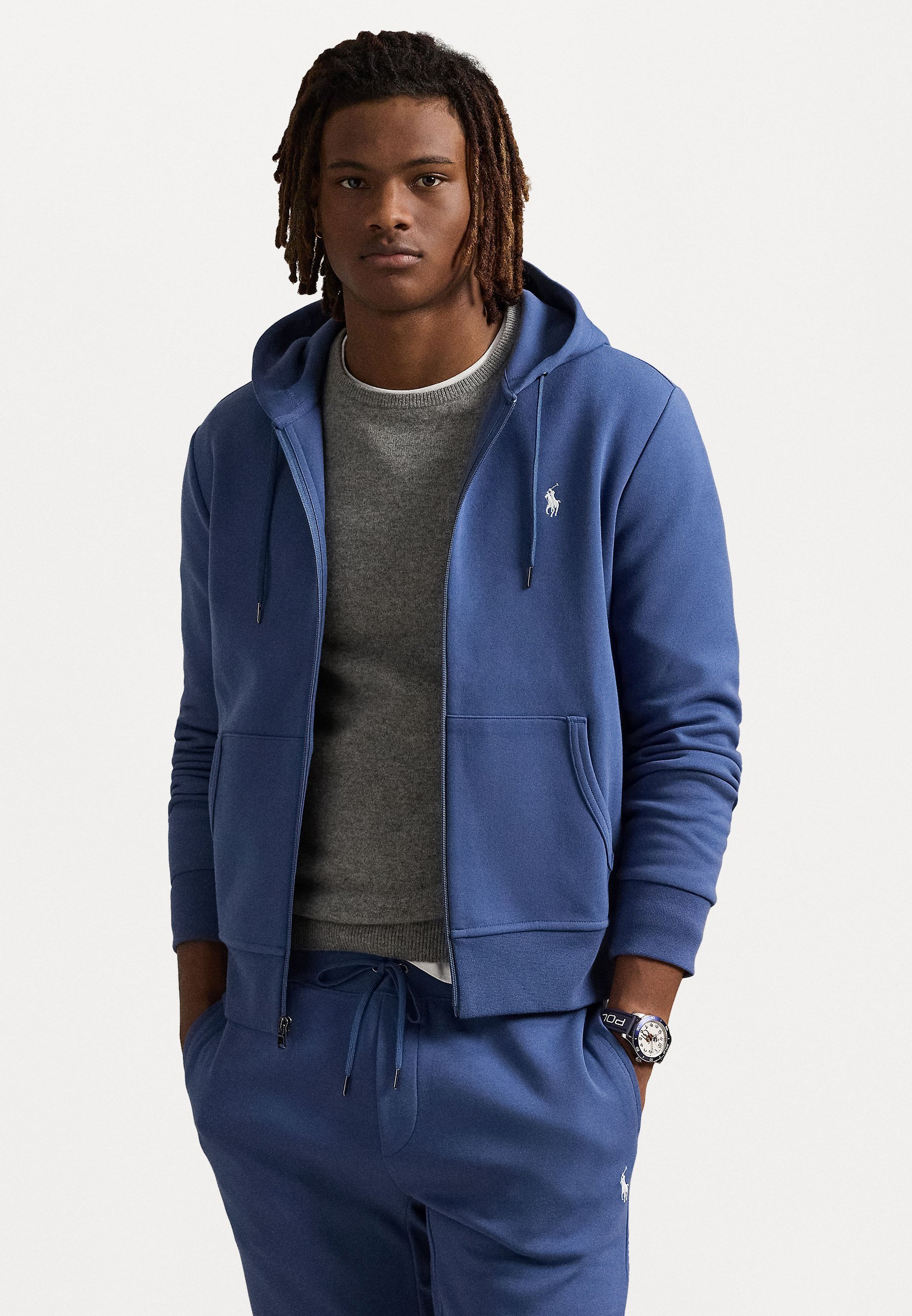 Polo Ralph Lauren hoodie met volledige ritssluiting - Sweatshirt met ritssluiting - aardblauw