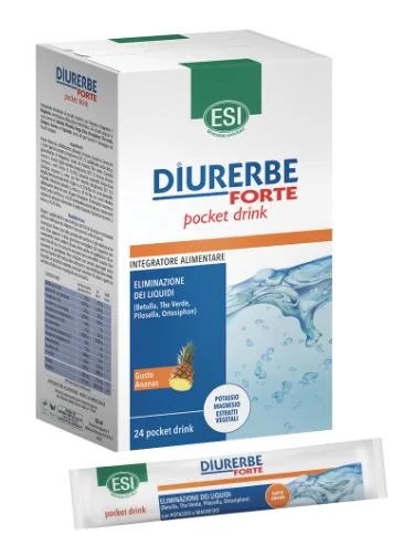 ESI ESI Diurerbe Forte diureticum supplement met ananas 24 glutenvrije zakdrankjes