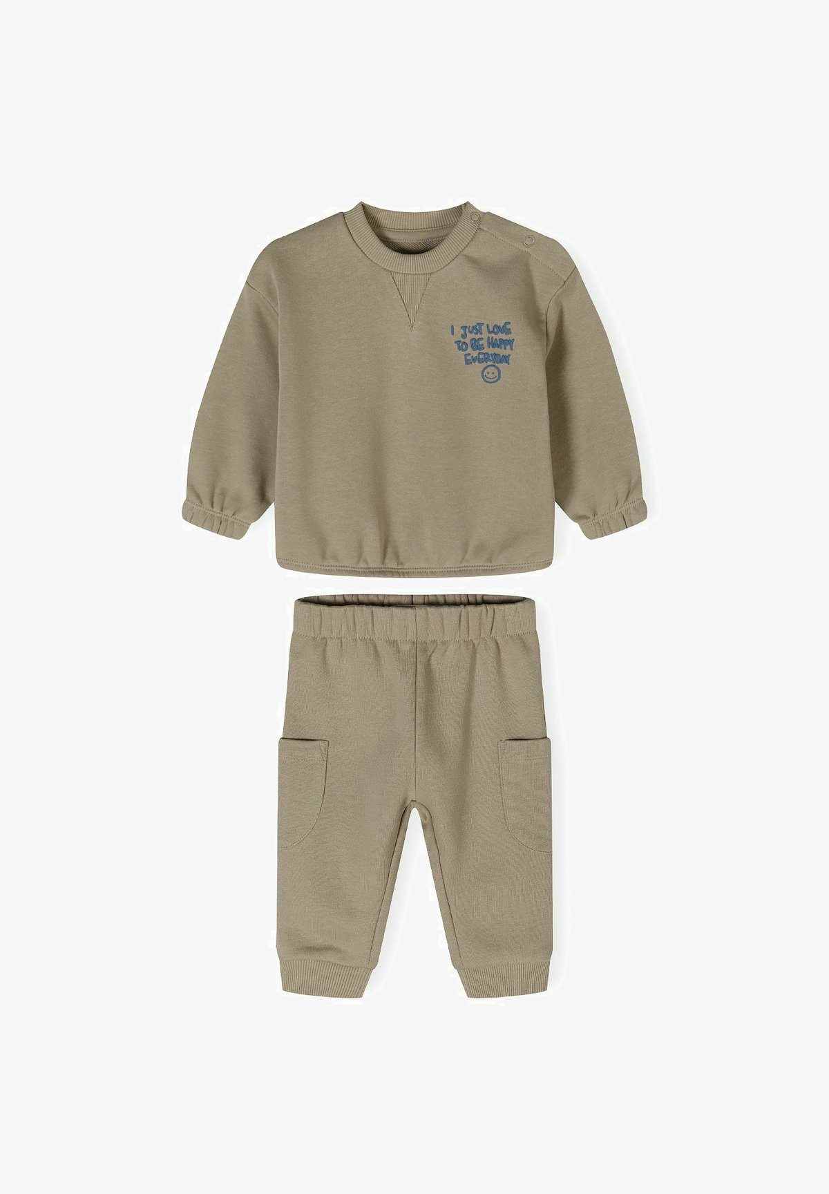 MINOTI SET MET LANGE MOUWEN - Trainingspak - beige