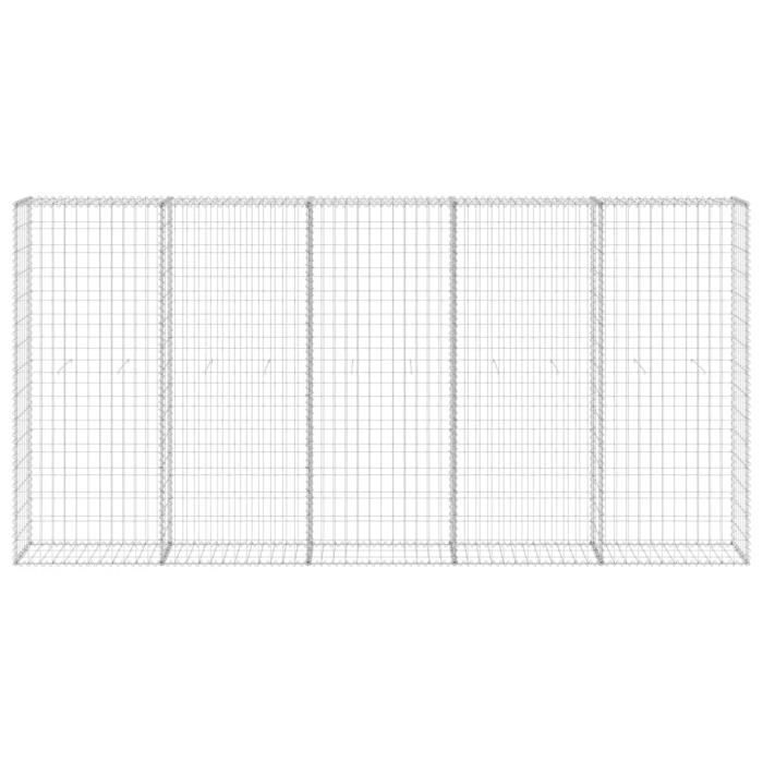 Gabion-seinä kansilla - VIDAXL - 300x30x150 cm - sinkittyä terästä - suuri kantavuus