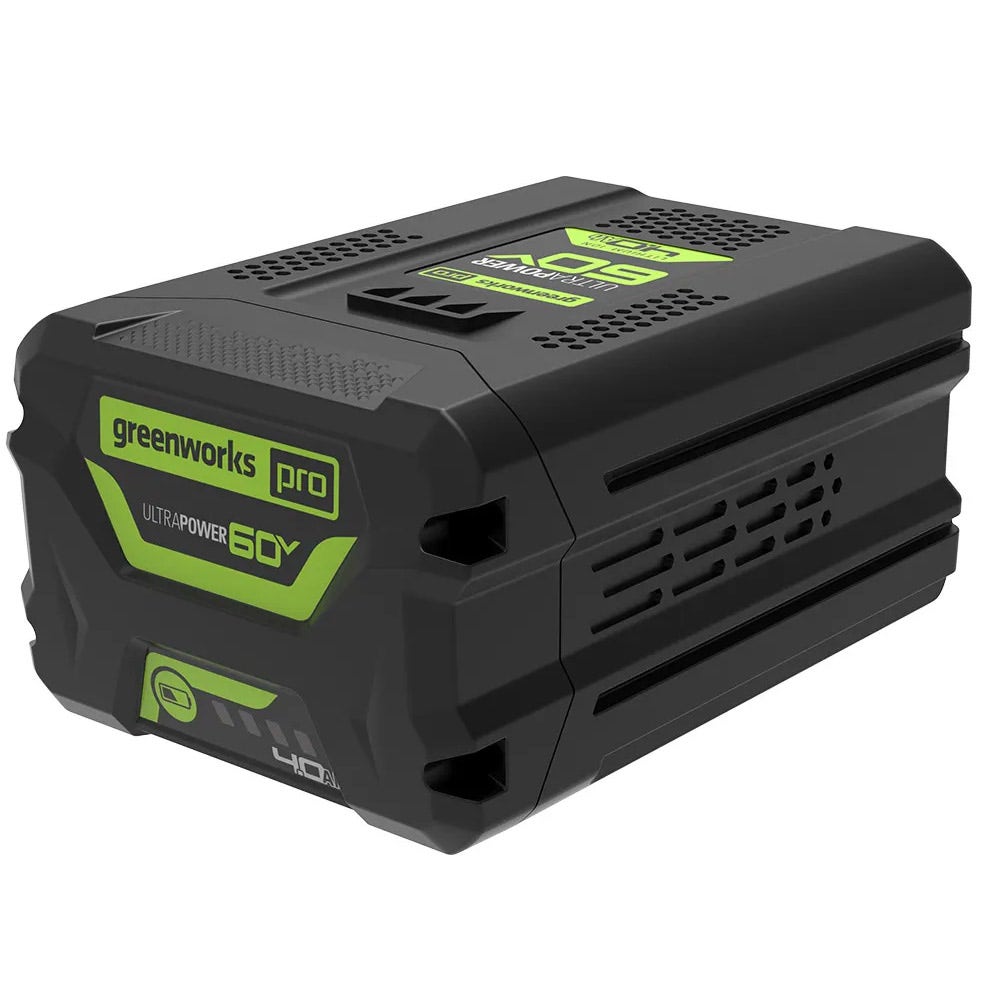 Kit multifuncional GREENWORKS 60V com 1 bateria de 6,0Ah / 2 baterias de 4,0Ah para cortador de grama, soprador e gerador (código 1305307AUVT)