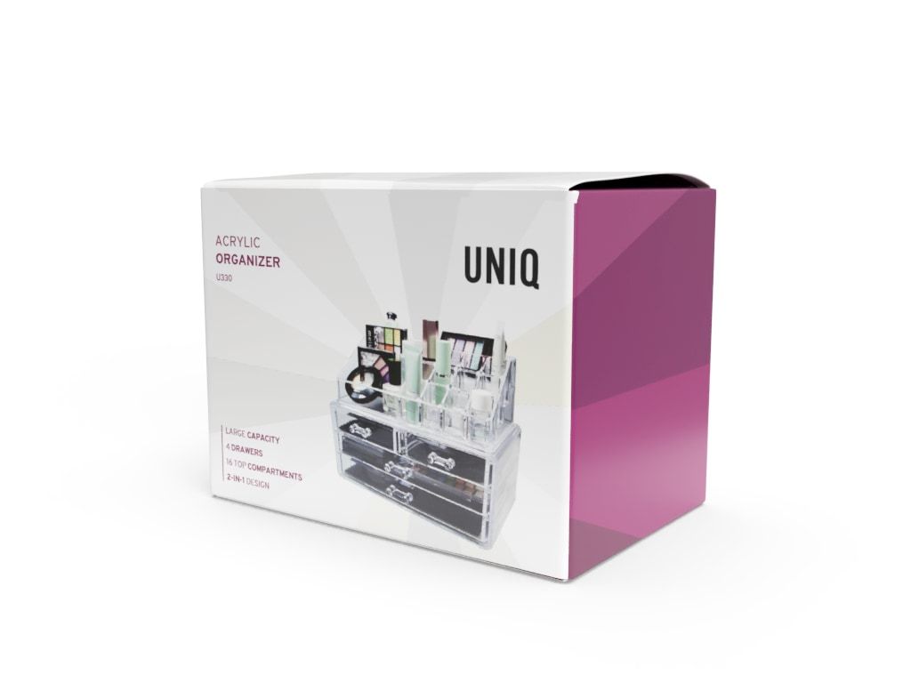 UNIQ Beautycase организатор за шминку са 4 фиоке и 13 преграда – 1 комад