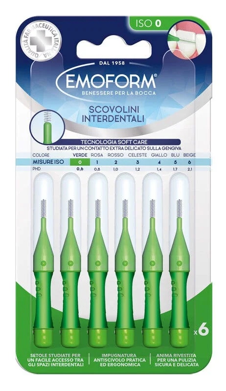 Interdentalbürste Emoform ISO 0 grün, 6 Stück