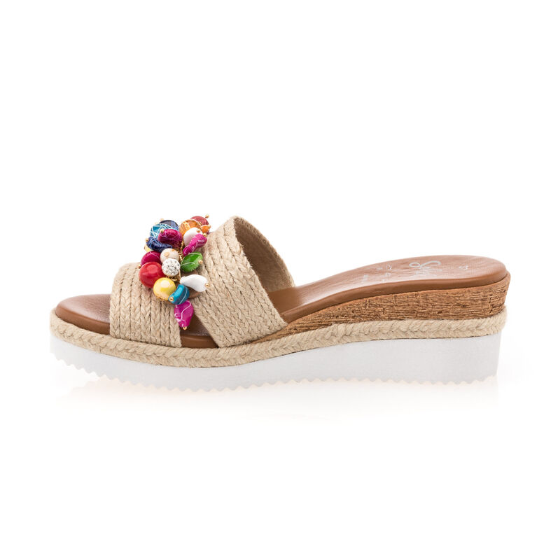 Beige dameslippers/tresko
