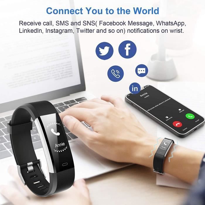 Smartwatch per uomo e donna, activity tracker, cardiofrequenzimetro, impermeabile IP68, contapassi, GPS, smartwatch per Android e iOS