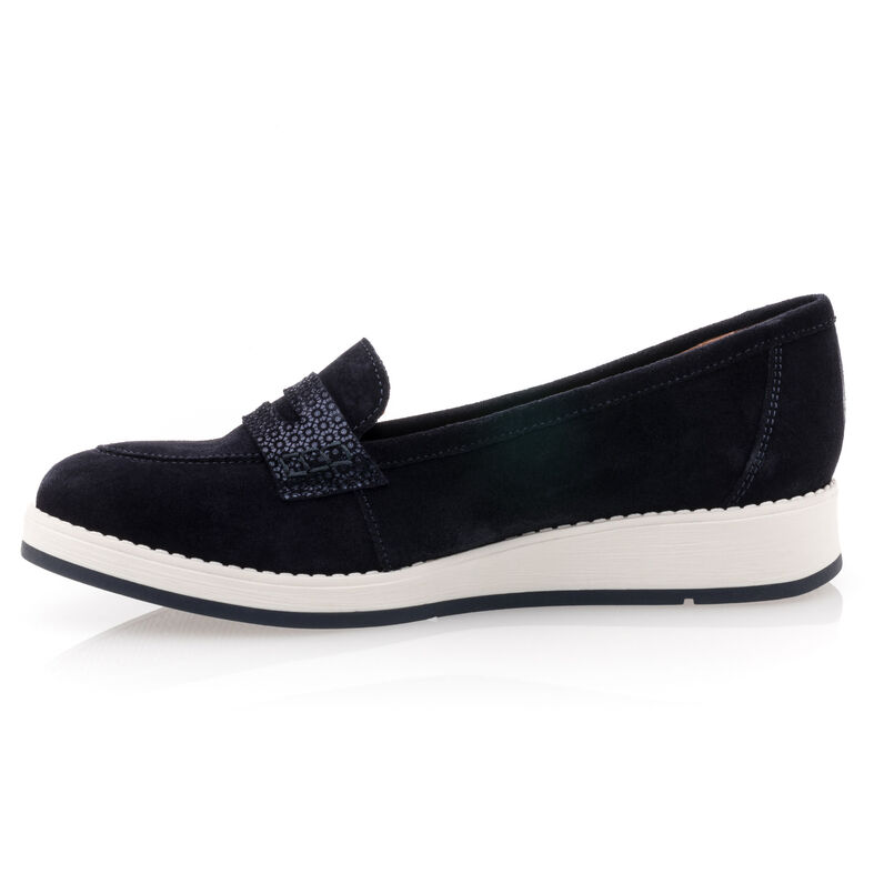 Blaue Damen-Loafer/Bootsschuhe