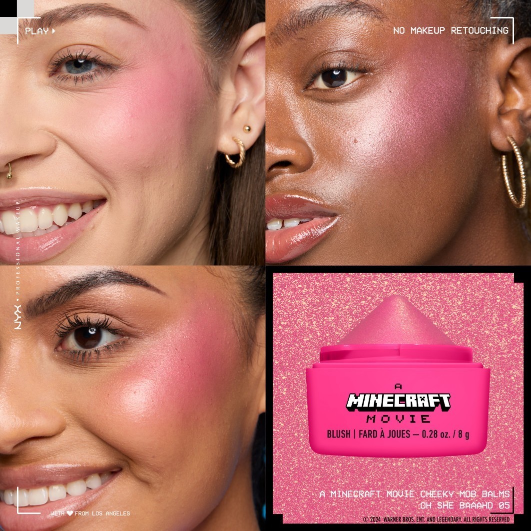 NYX Professional Makeup Blush Minecraft Collection – Film Minecraft – Rdečilo Cheeky Mob Balms – 1 kos
