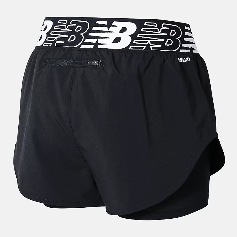 Damskie spodenki Relentless 2 w 1 – CZARNE