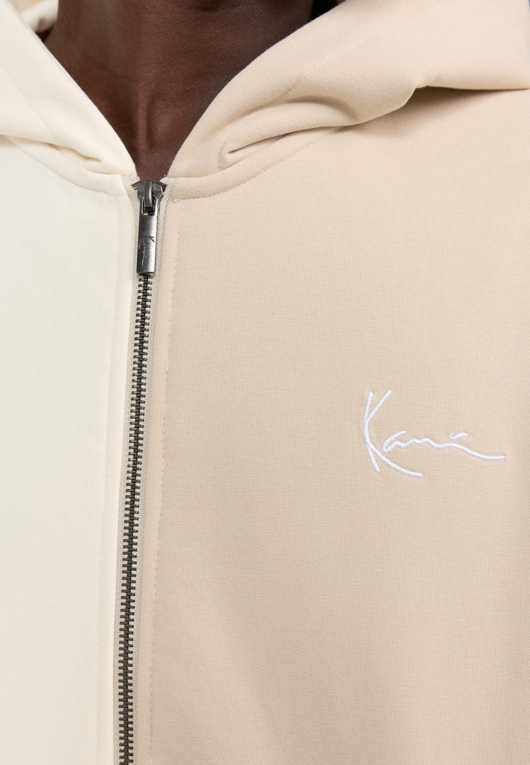 Karl Kani Sweatshirt mit Reißverschluss – beige