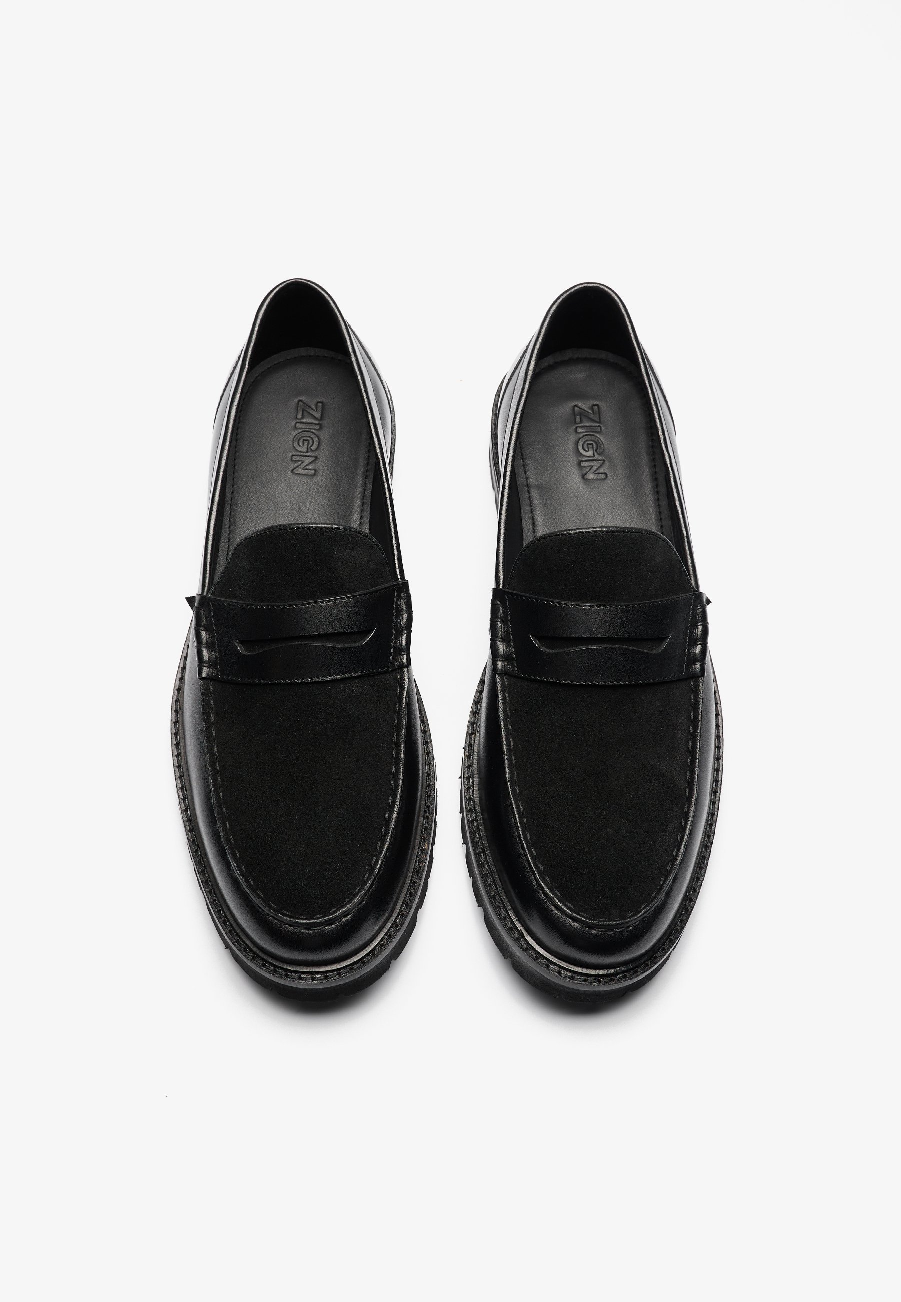 Zign LEDER - Slipper - schwarz