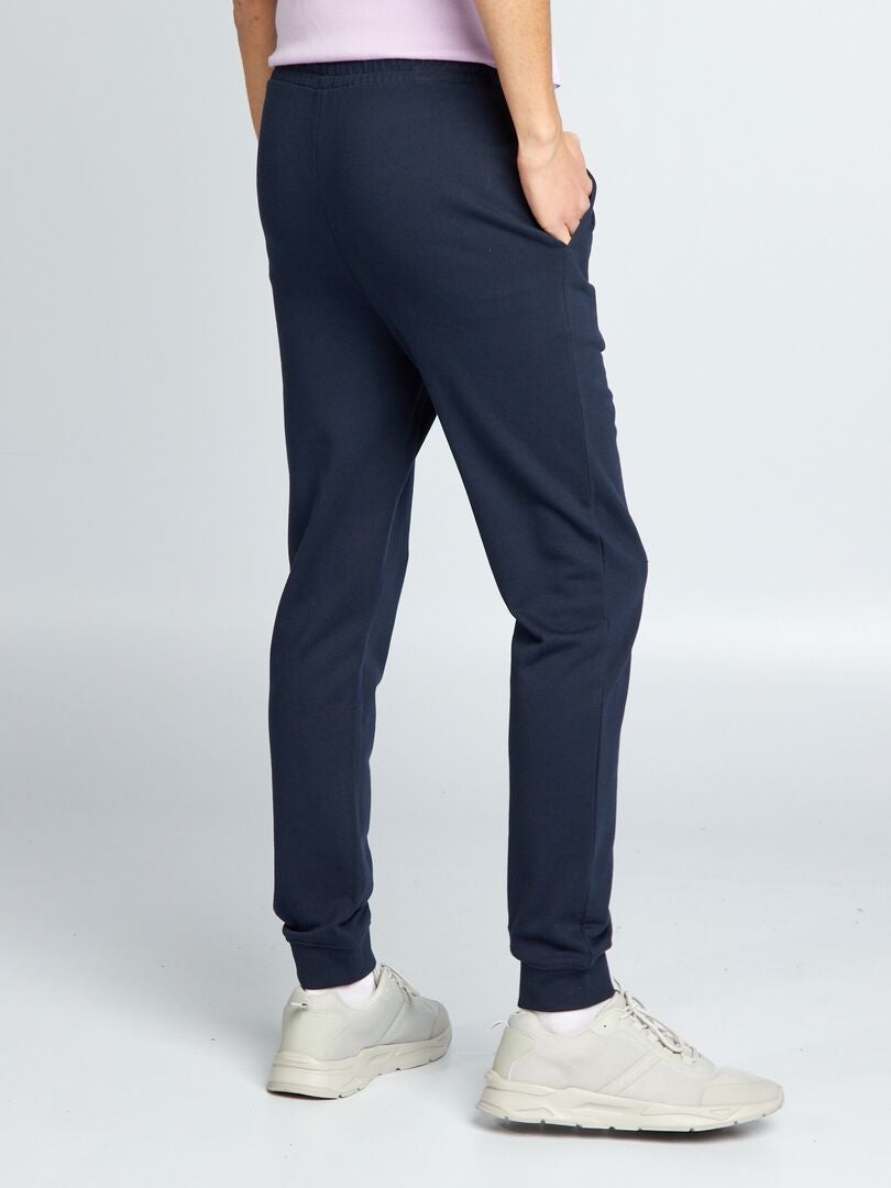 Eenvoudige effen joggingbroek - BLAUW