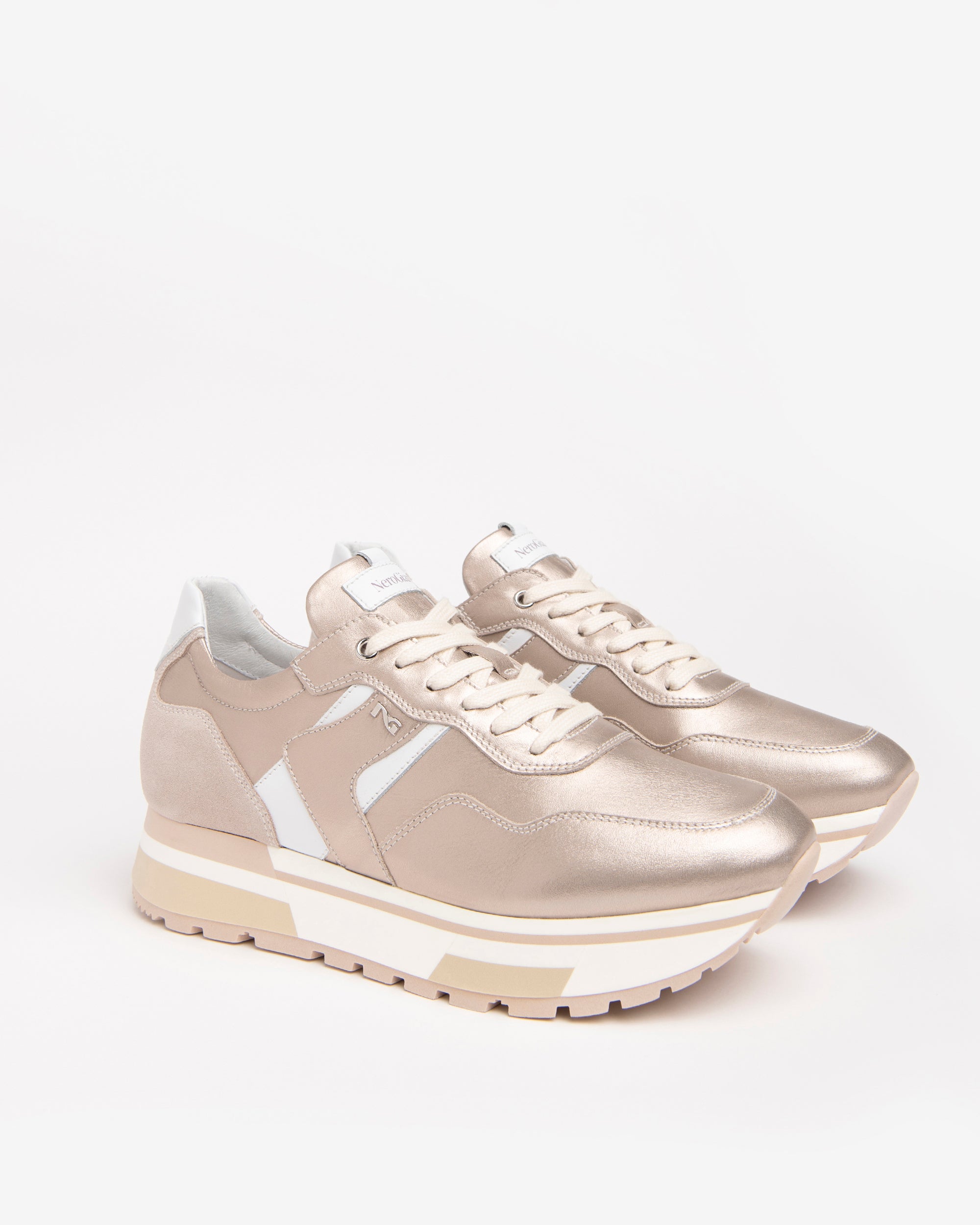  Baskets en cuir et daim pour femmes