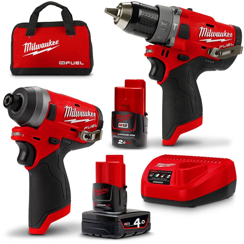 Pachet de 2 baterii MILWAUKEE 12V FUEL™ 1 x 2.0 Ah/1 x 4.0 Ah M12FPP2A-421B