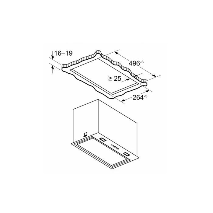Unidad de filtración - BOSCH - DLN56AC50 - Integrable - Acero inoxidable - 570 m³/h