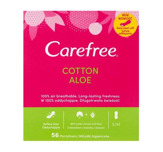 Carefree Cotton Aloe wkładki higieniczne 56 sztuk
