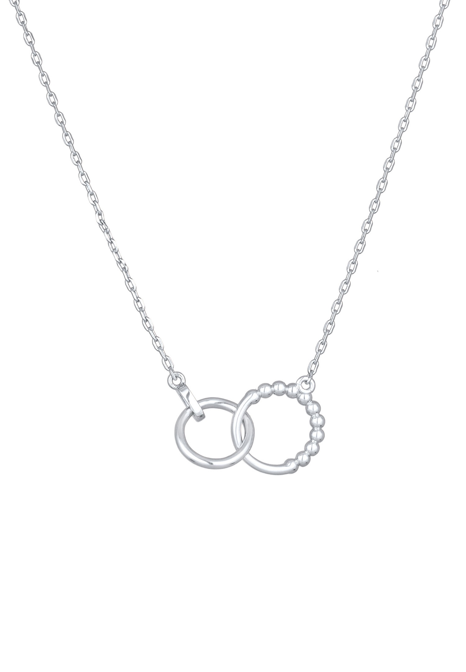 Elli Femmes Pendentif Anneaux Élégant Boule Entrelacé Couleur Argent avec Cristaux