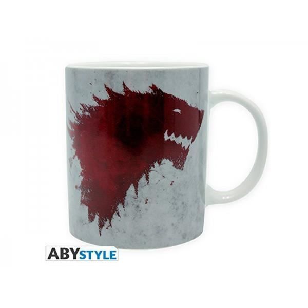 Mug Game Of Thrones - ABYstyle - The North remembers - 320 ml - Porcelaine - Blanc et rouge