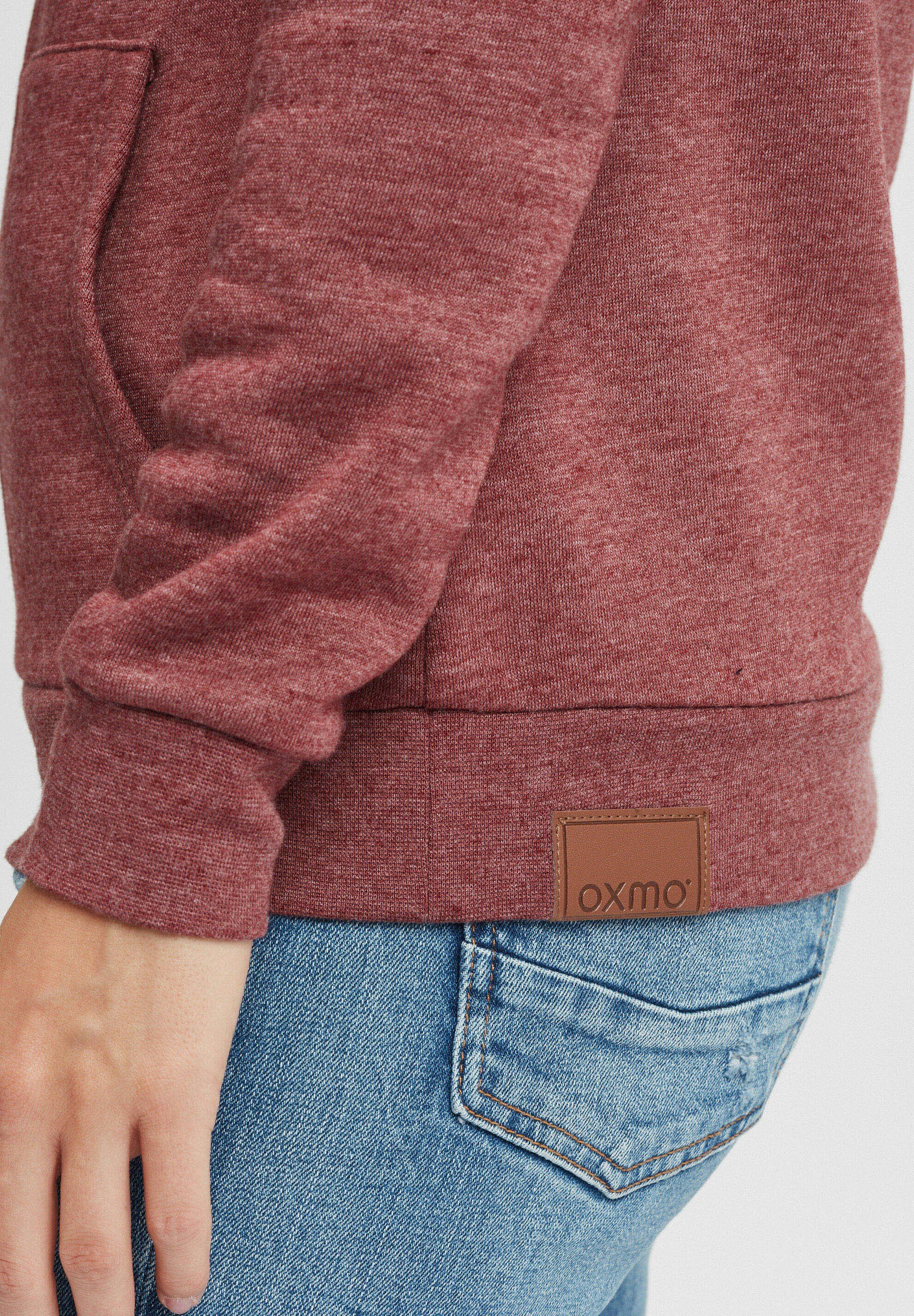 Oxmo OXVICKY - Sweatshirt met rits - wijnrood mel