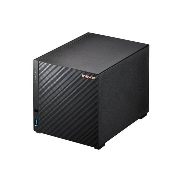Servidor NAS - ASUSTOR - AS1104T - 4 baias - Gigabit Ethernet - Realtek RTD1296 1,4 GHz
