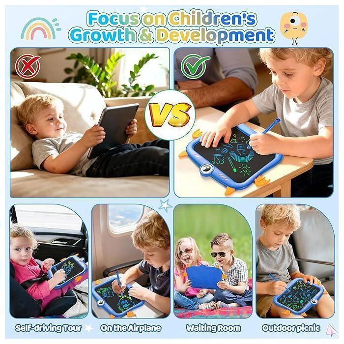 Tablette D'écriture LCD -Tablette De Dessin Colorée De 8,5 Pouces- Jouets Éducatifs-Réutilisable - Pour Enfants 3-11 Ans