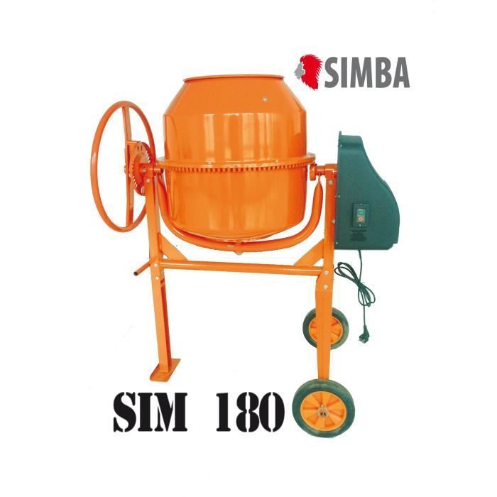 Betonmixer - SIMBA - SIM 180 - 180L - 800W - Elektrisch - Eenfasig