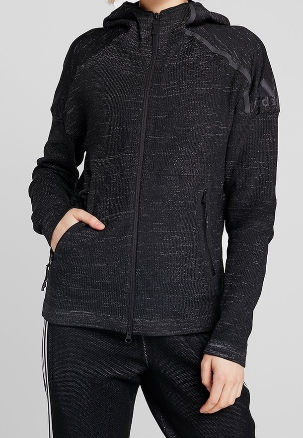 adidas Performance Cardigan - čierny