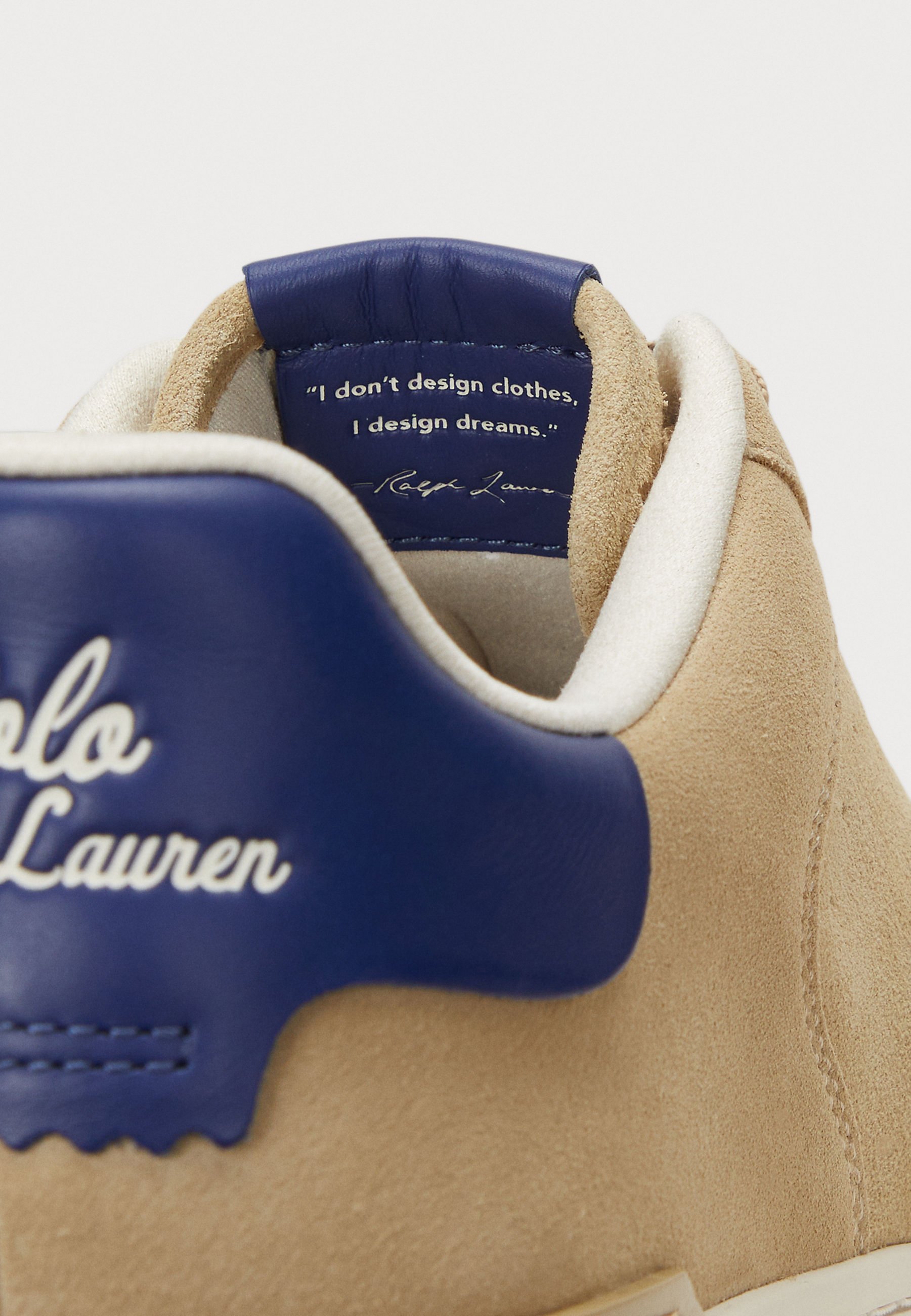 Polo Ralph Lauren MASTERS COURT SUEDE SNEAKER UNISEX - Sneakers - beige/lichtblauw