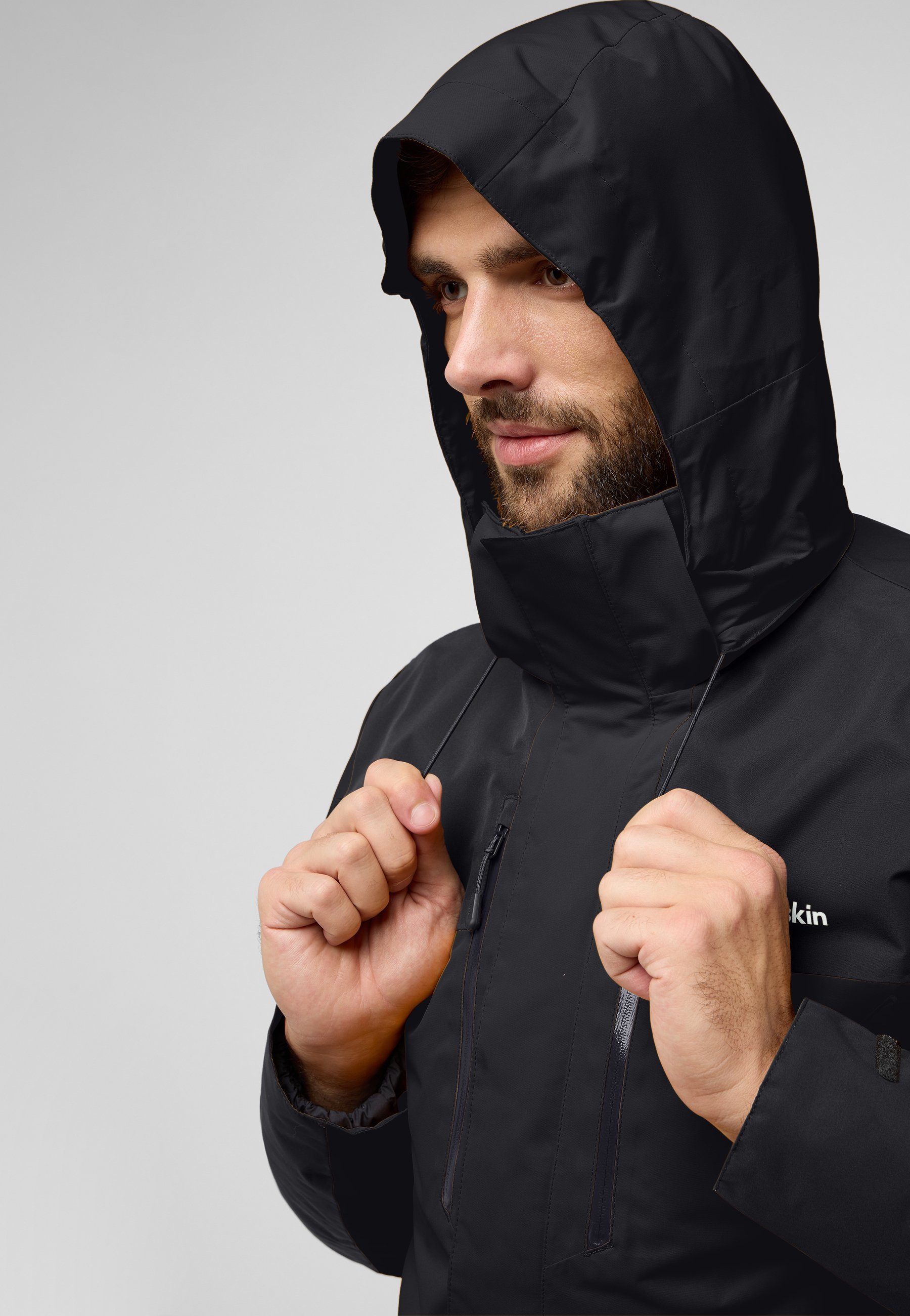 Jack Wolfskin JASPER 3IN1 - Kurtka wodoodporna - czarna