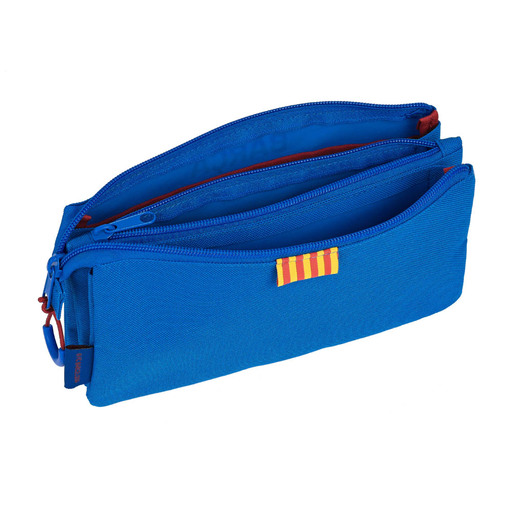  Estojo triplo Safta FC Barcelona 1º uniforme 21/22, 220x30x120 mm, azul marinho/bordô