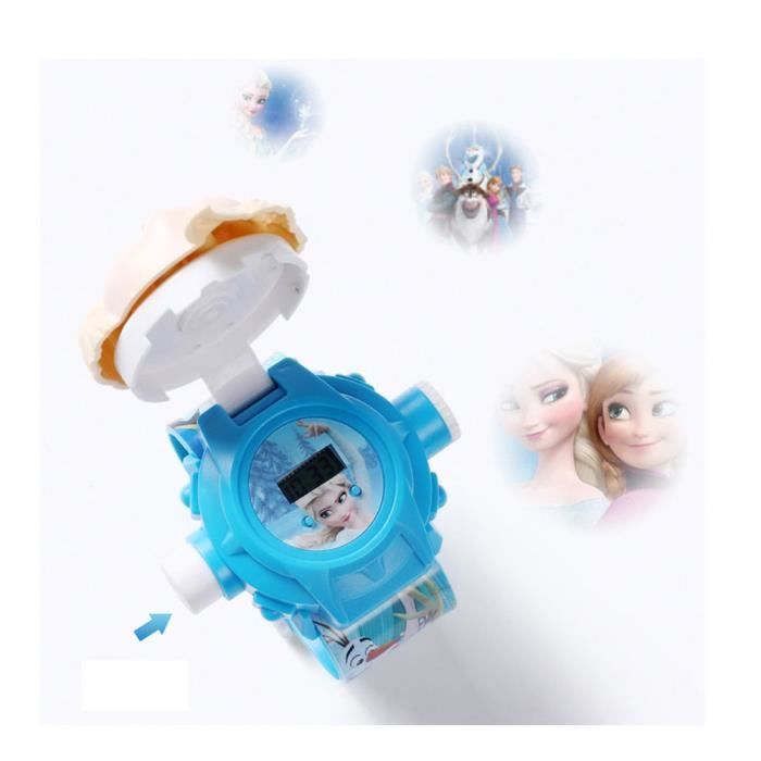 Projector Watch with 20 Elsa Figurines from Frozen 2, Electronic Watch for Girls, Projection Toys