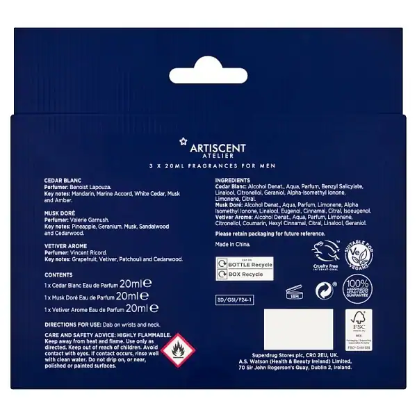 Artiscent Geschenkset für Männer (3 x 20 ml)