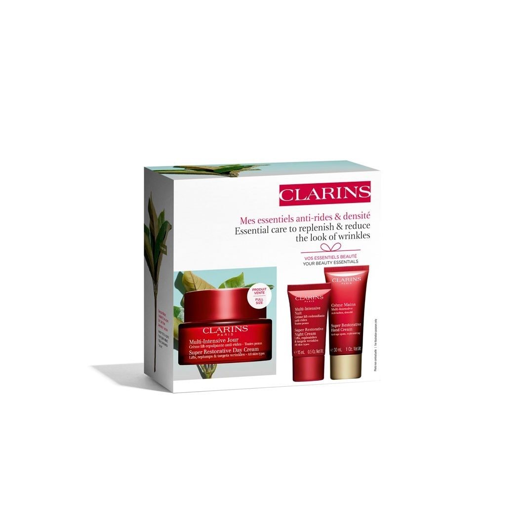 „Clarins Super Regenerating Facial Care Set“ – esminė priežiūra, skirta regeneracijai ir raukšlių mažinimui. – 1 vnt.