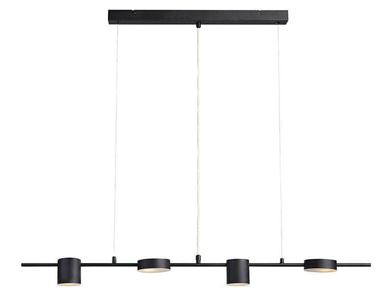 Lampa wisząca Row 4-punktowa metalowa czarna