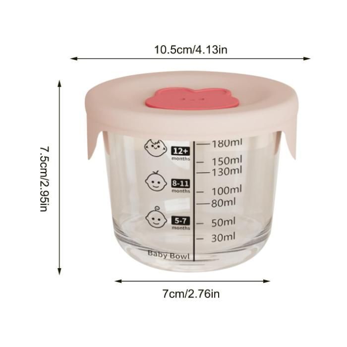Boîtes De Conservation Pour Nourriture Pour Bébé,Pot En Verre Bebe 230 Ml Pot De Conservation Bebes Avec Couvercle Hermétique