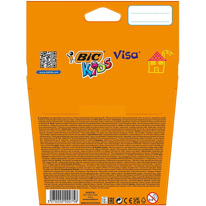 Pennarelli BIC confezione da 12 per bambini Visa colore 880 BIC