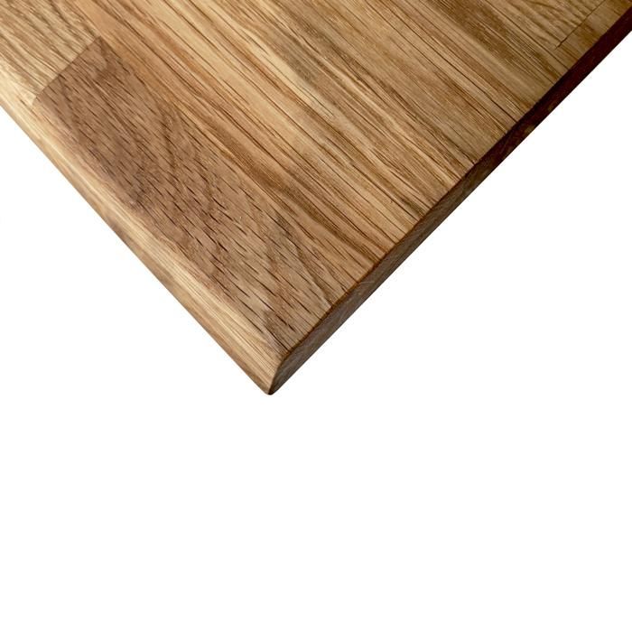 Solid oak worktop with natural oiled edge, 250 x 65 cm, 36 mm thick