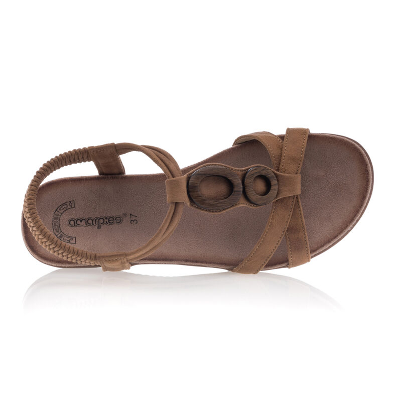 Braune Damensandalen / Zehenfreie Schuhe
