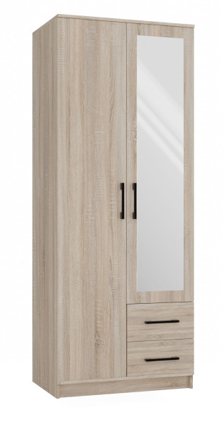 Szafa Romana 80 lustro 2 szuflady 80cm Dąb Sonoma