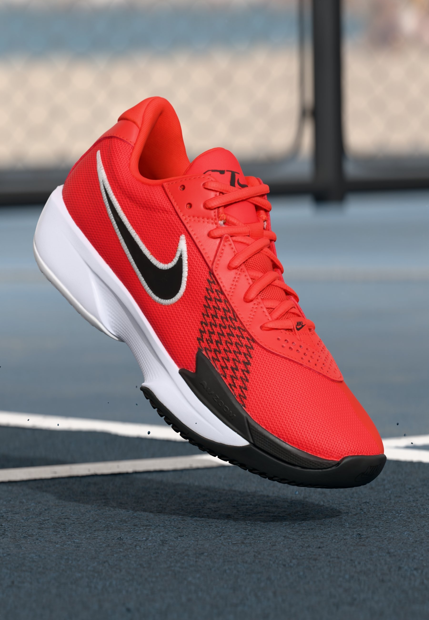 Nike Performance GT CUT ACADEMY - Scarpe da basket - rosso piccante/nero/bianco