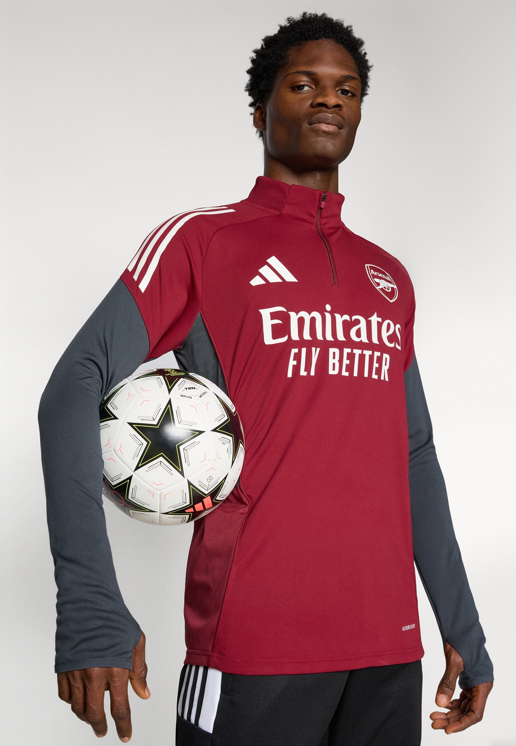 Maillot d'entraînement adidas Performance Arsenal FC - Tenue du club - Col des couleurs bordeaux/gris foncé