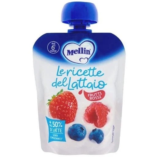 MELLIN Mellin Zakje Melk Rood Fruit 85G Babyvoeding