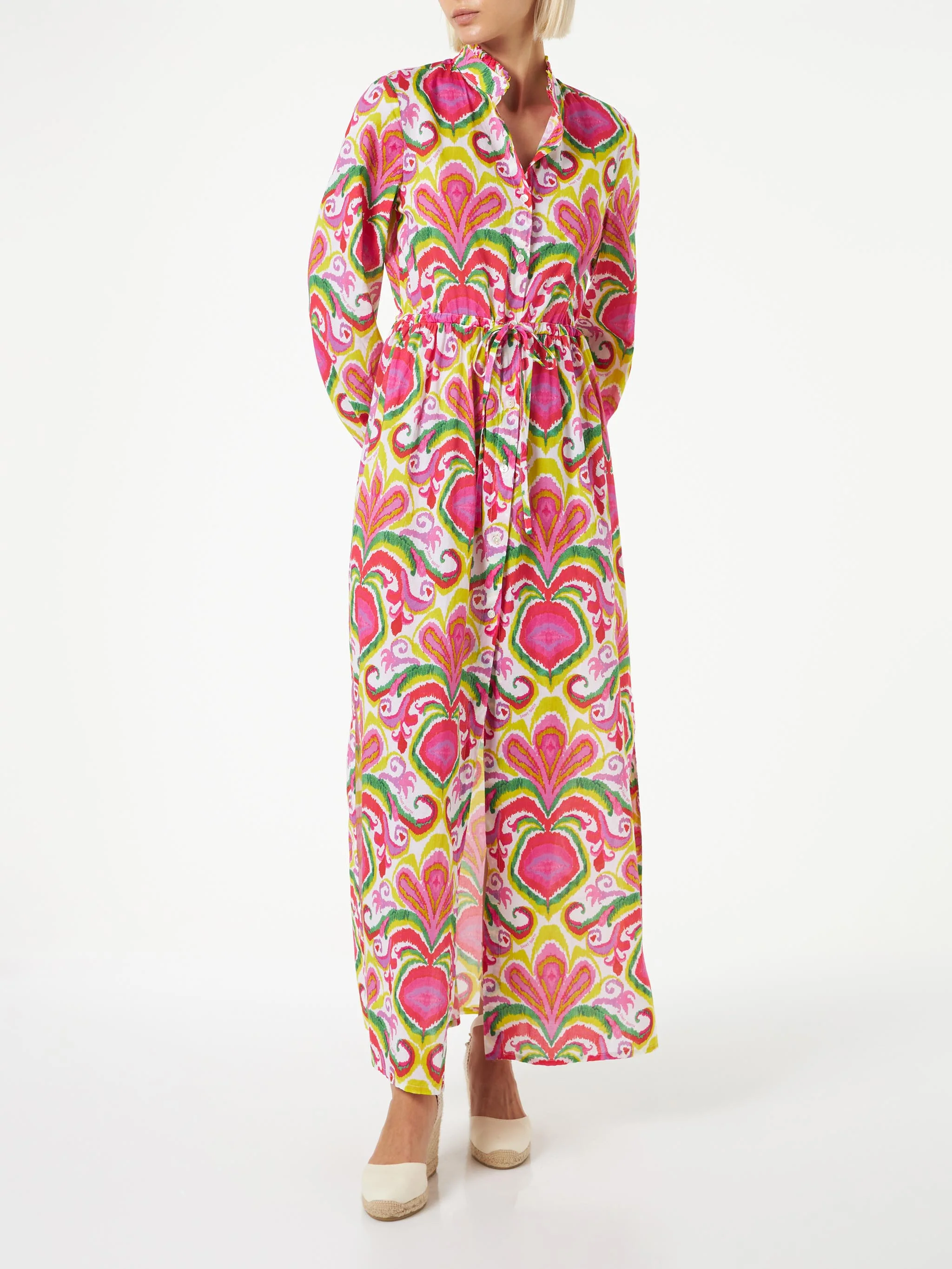 Robe de plage pour femme à imprimé ikat