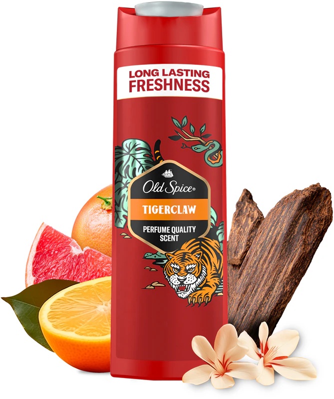 Gel za prhanje Old Spice Tigerclaw za obraz, telo in lase za moške