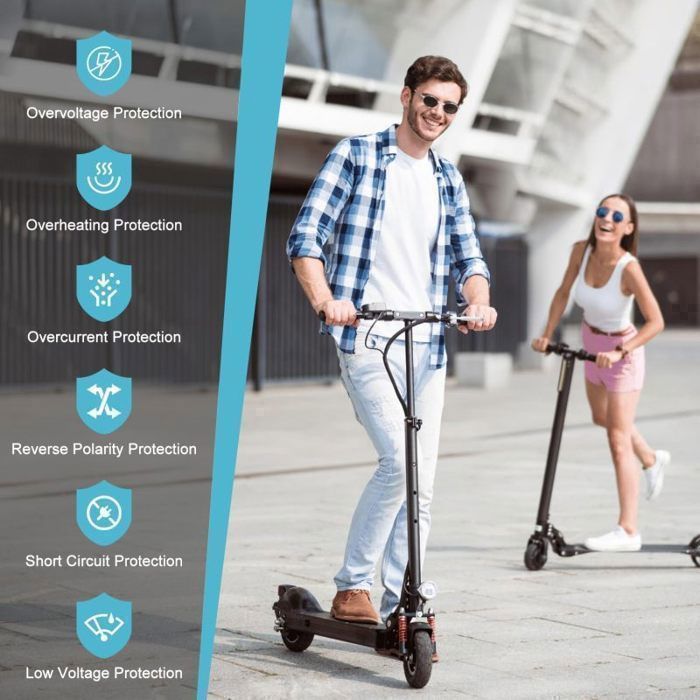 HAOPYOU Electric Scooter Charger 42V/36V 2A Universal Hoverboard Battery Charger with 6 Connectors