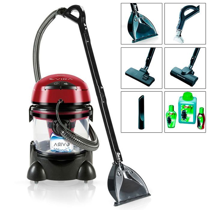 Aspirateur shampouineuse spécial moquette / tapisserie sec/humide 4 en 1 MPM MOD-22 2400W Rouge