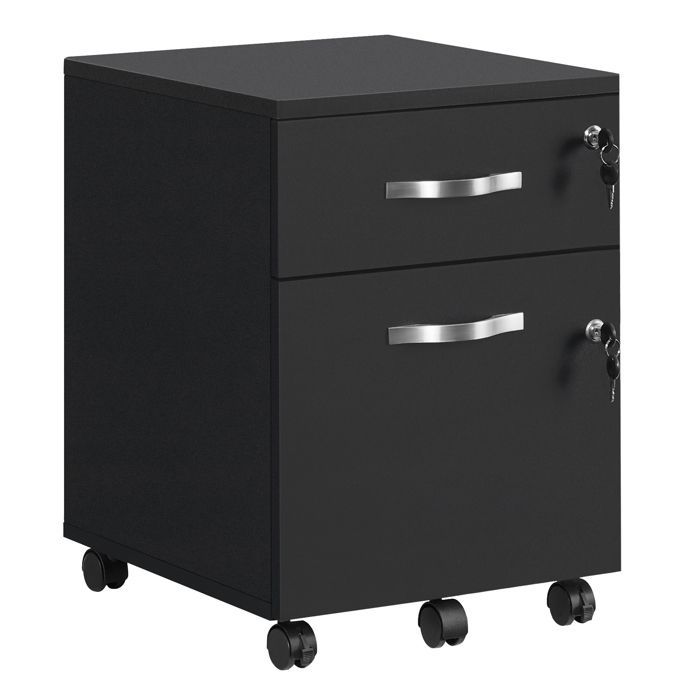 Mobile archivio per ufficio VASAGLE - Contenitore per cartelle sospese - Nero LCD22BV1